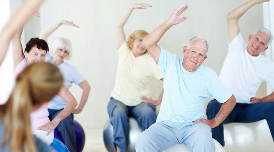 old people doing exercise